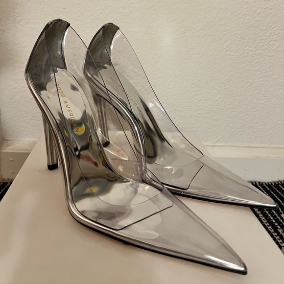 New In Box Good American Glass Cinder-F*cking-Rella Pump - Picture 5 of 14